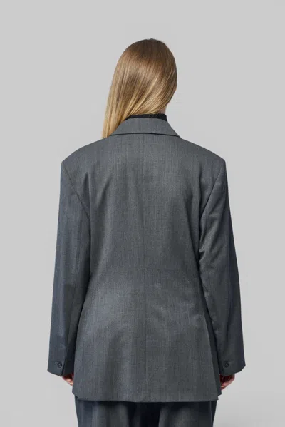 Frenken Select Double Breasted Blazer In Grey
