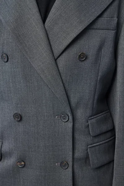 Frenken Select Double Breasted Blazer In Grey