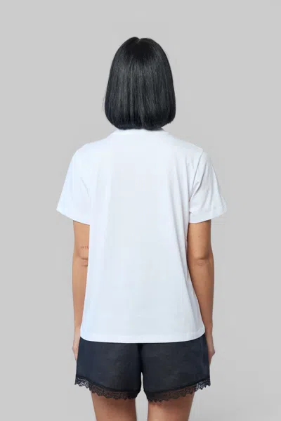 Ganni Basic Cotton Jersey Cherry With Caviar In White