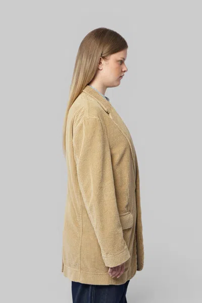 R13 Oversized Ragged Blazer In Beige