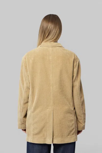R13 Oversized Ragged Blazer In Beige