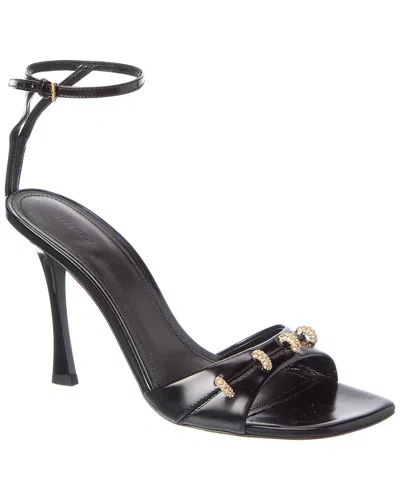 Givenchy Stitch Leather Sandals In Black
