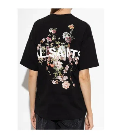 Allsaints Valen Etta Oversized T-shirt In Black