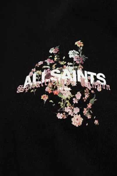 Allsaints Valen Etta Oversized T-shirt In Black