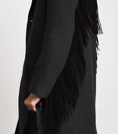 Frame Wool-blend The Rodeo Coat In Black