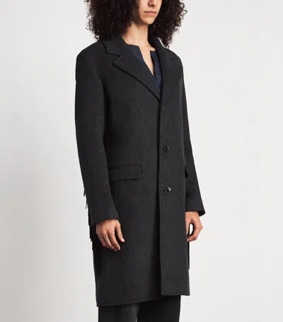 Frame Wool-blend The Rodeo Coat In Black