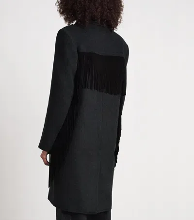 Frame Wool-blend The Rodeo Coat In Black