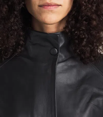 Almada Label Leather Mija Bomber Jacket In Black