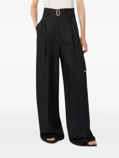 Max Mara Belted Tailored Trousers In Multi