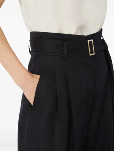 Max Mara Belted Tailored Trousers In Multi