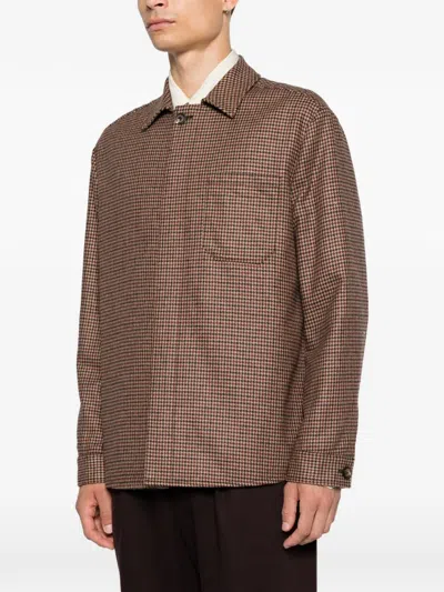 Eleventy Houndstooth-pattern Shirt Jacket In Multi