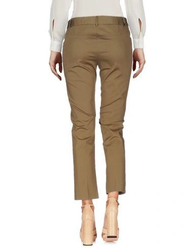 Shop Moschino Casual Pants In Military Green