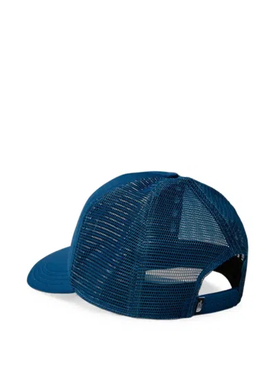 The North Face Logo-print Mesh-panel Cap In Blue