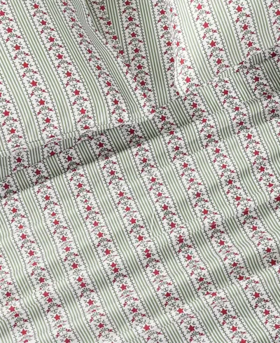 Macy's Sanders Holiday Printed Microfiber 4-pc. Sheet Set, Full In Multi