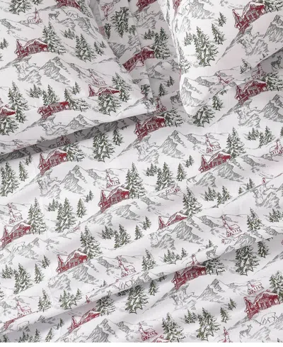 Macy's Sanders Holiday Printed Microfiber 4-pc. Sheet Set, King In Multi