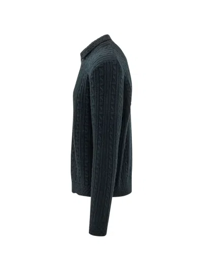 Rakkì Rakki Mixed Stitch Pullover Sweater In Blue