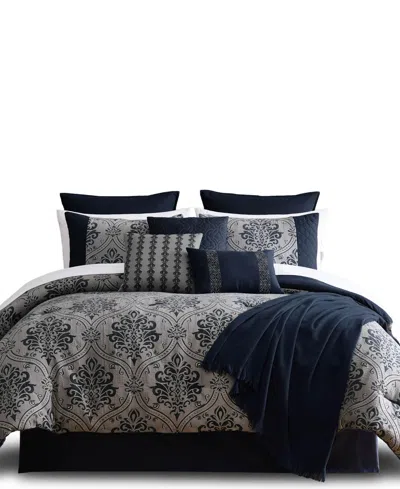 Macy's Horwin Damask 14-piece Comforter Set, King In Multi