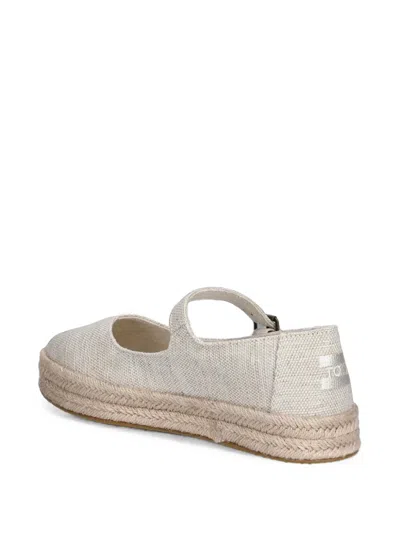 Toms Buckle-strap Platform Espadrilles In White