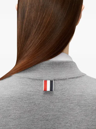 Thom Browne Zip-up Bomber Jacket In Gray