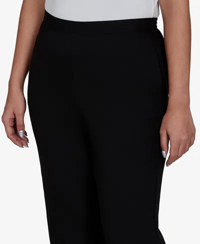 Alfred Dunner Petite Pull-on Straight-leg Pants In Black