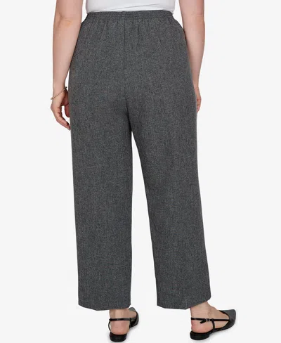 Alfred Dunner Plus Size Pull-on Straight Pants In Black,white