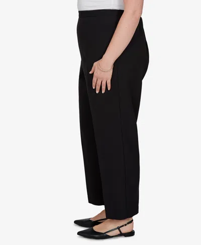 Alfred Dunner Plus Size Pull-on Straight-leg Pants In Black