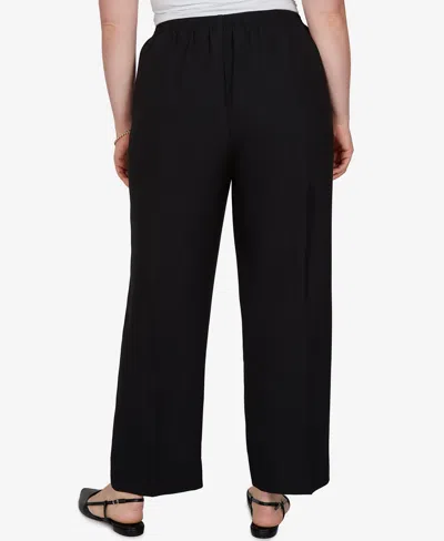 Alfred Dunner Plus Size Pull-on Straight-leg Pants In Black