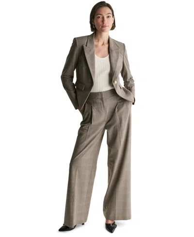 Bcbg Women's Peak-lapel One-button Blazer Jacket In Light Sienna Thread Multi