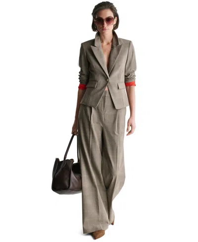 Bcbg Women's Peak-lapel One-button Blazer Jacket In Light Sienna Thread Multi