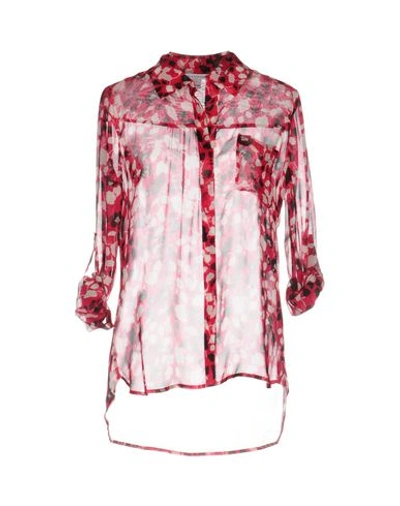 Diane Von Furstenberg Floral Shirts & Blouses In Fuchsia