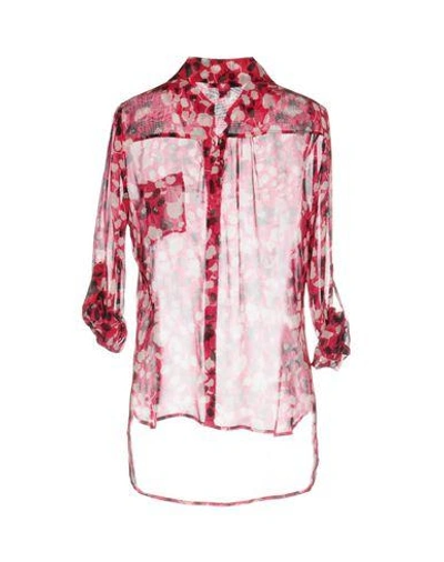 Shop Diane Von Furstenberg Floral Shirts & Blouses In Fuchsia