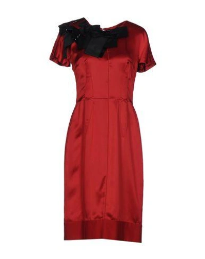 Shop Dolce & Gabbana Knee-length Dresses In Red