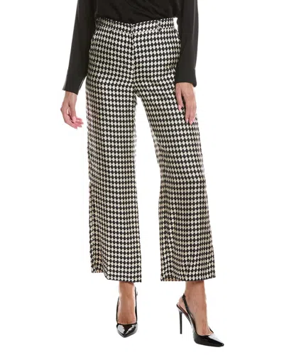 Max Mara Flared Printed Silk Trousers In Multi