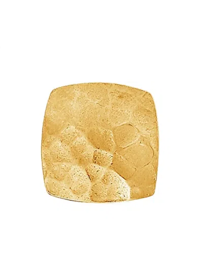 Dower & Hall Small Nomad Square Stud Earrings In Gold