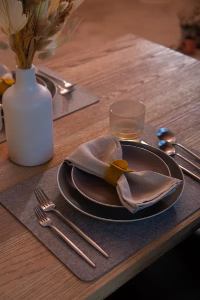 Graf & Lantz Merino Wool Rectangle Placemat In Multi