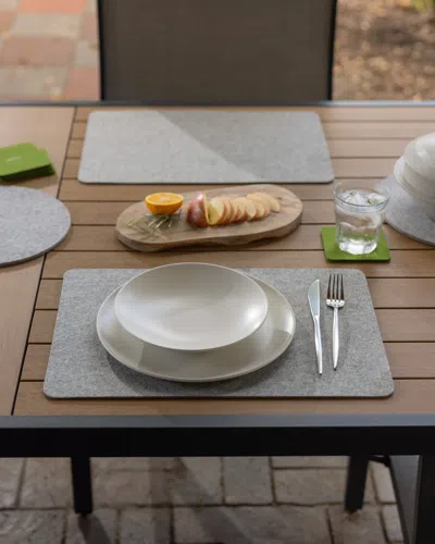 Graf & Lantz Merino Wool Rectangle Placemat In Multi