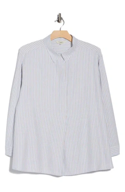Max Studio Stripe Popover Tunic In Whbrblst