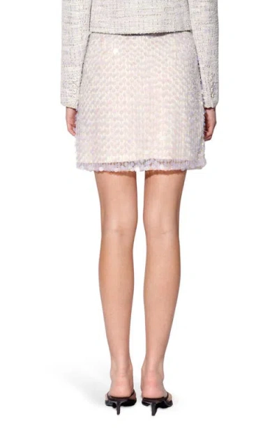 Walter Baker Nadene Sequin Miniskirt In White