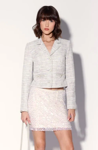 Walter Baker Nadene Sequin Miniskirt In White