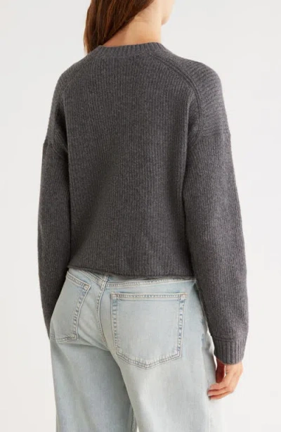 Abound Cozy Crew Pullover Sweater In Grey Medium Charcoal Htr