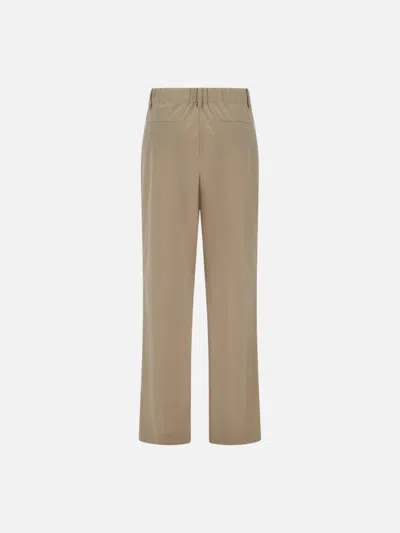 Herno Beige Modal Polyester Elastane Pants In Beige