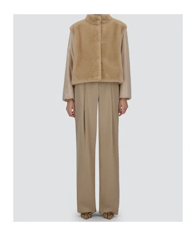 Herno Beige Modal Polyester Elastane Pants In Beige