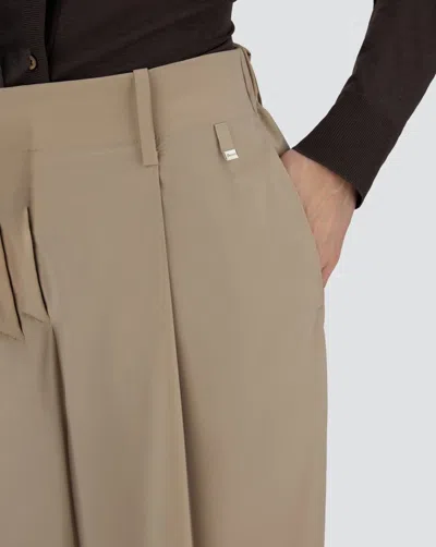 Herno Beige Modal Polyester Elastane Pants In Beige
