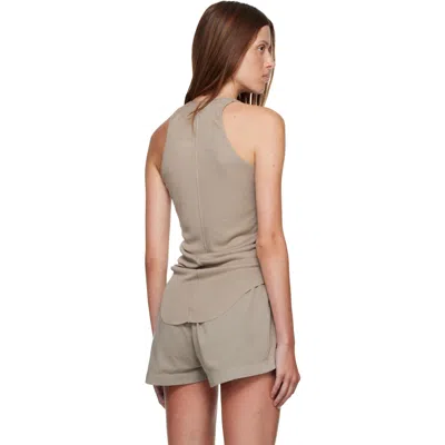 Rick Owens Gray Tower Basic Tank Top In 168 Ash