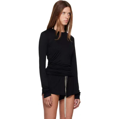 Rick Owens Black Tower Basic Ls T-shirt In 09 Black
