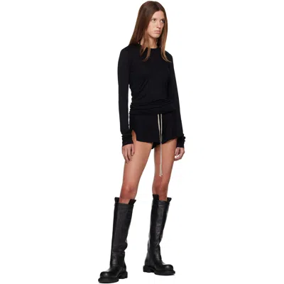 Rick Owens Black Tower Basic Ls T-shirt In 09 Black