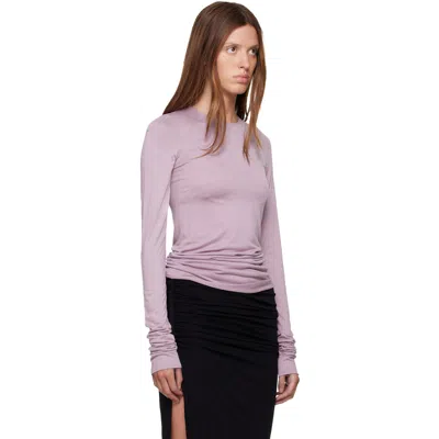 Rick Owens Purple Tower Basic Ls T-shirt In 113 Haze