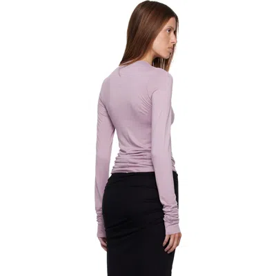 Rick Owens Purple Tower Basic Ls T-shirt In 113 Haze