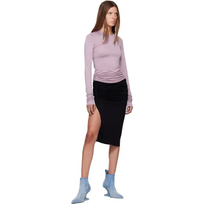 Rick Owens Purple Tower Basic Ls T-shirt In 113 Haze