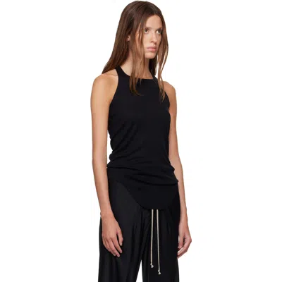 Rick Owens Black Tower Basic Tank Top In 09 Black